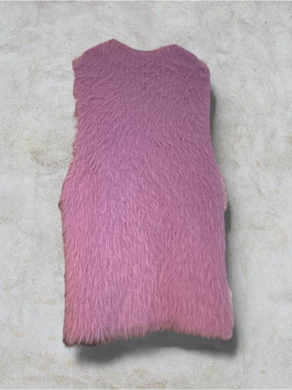 Zara Purple Faux-Fur Sleeveless Top